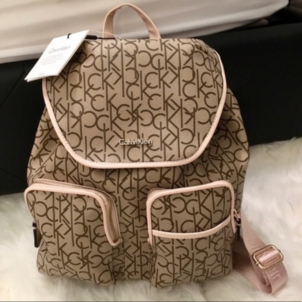 Brand new calvin klein backpack pink & brown